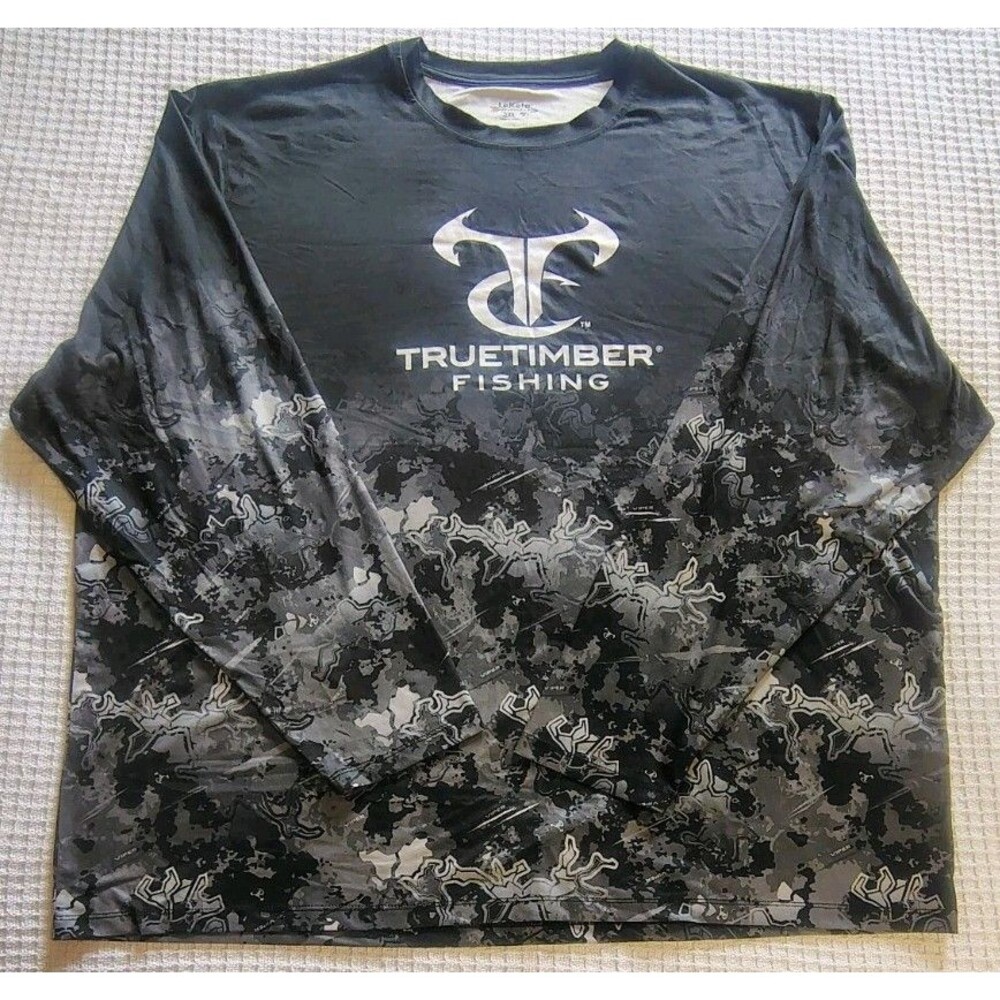 True Timber 3XL Fishing Outdoor Activewear LS Viper Urban UPF 30 Black Gorpcore